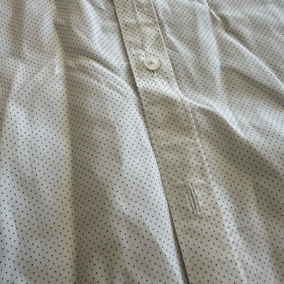 Men’s Haupt Germany regular Fit Button shirt sz L 16 1/2 Blue polka dot print - Picture 4 of 5